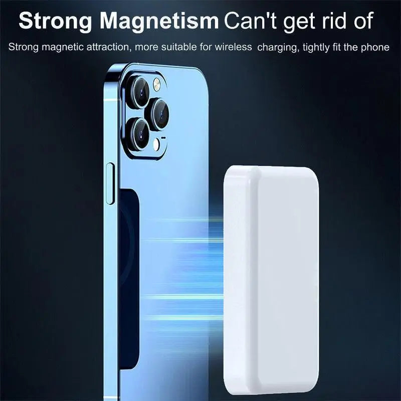 5000mAh Magnetic Wireless Power Bank for iPhone 12-17 Series, Portable Charger Compatible with MagSafe Cases, Ideal for Back to School