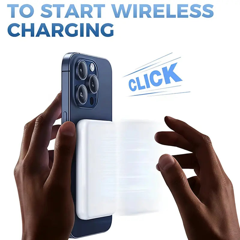 5000mAh Magnetic Wireless Power Bank for iPhone 12-17 Series, Portable Charger Compatible with MagSafe Cases, Ideal for Back to School