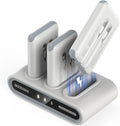 Goodaaa 3-Pack Slim Portable Charger, 10000mAh Power Bank with Built-In Cables, Fast Charging Hub with 3 Outputs and 1 Input, Includes 180 DIY Stickers, Compatible with iPhone, Samsung, Android, and All Mobile Devices for Travel, Home, and Office Use