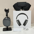 Premium MAXPRO5 Over-Ear Bluetooth Headphones with Magnetic Detachable Ear Cups, Luxurious Comfort Fit, Hi-Fi Audio Quality, Noise Isolation, Complete Kit with Protective Leather Case and Type-C Charging Cable, Stylish Headset for Travel and Vlogging